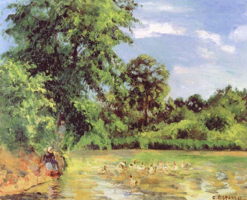 Camille Pissarro Duck pond China oil painting art